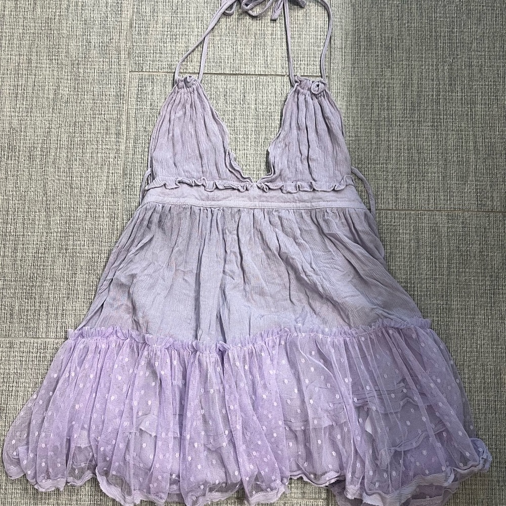 Purple Backless Dress